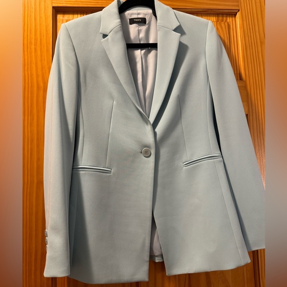Theory Light Blue Suit Blazer - Picture 1 of 6